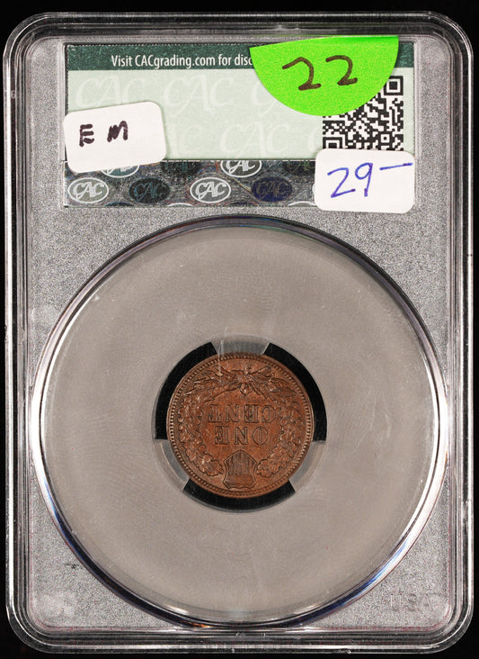 1905 Indian Head Cent AU 50 BN CAC (22)