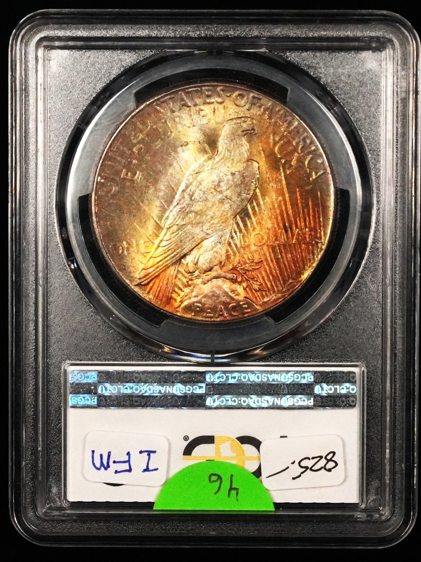 1925-S TONED Peace Dollar MS 64 PCGS (46)