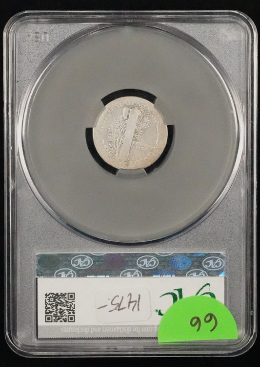 1916-D Mercury Dime AG Details Cleaned CAC (66)