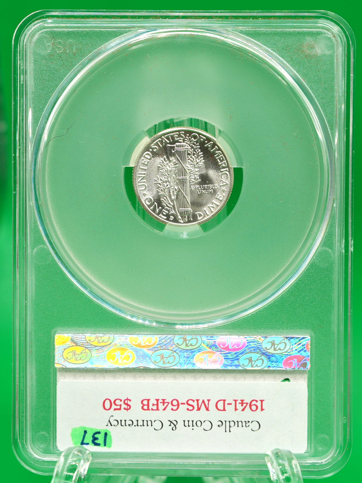 1941-D Mercury Dime MS 64 FB CAC (137)