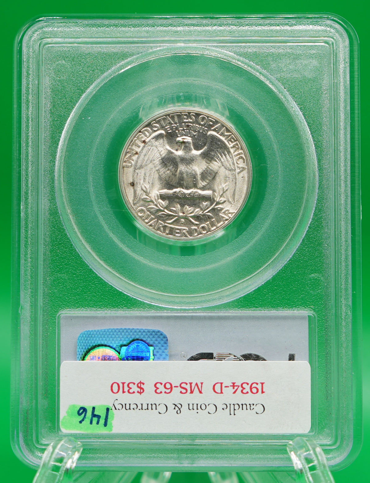 1934-D Washington Quarter MS 63 PCGS (146)
