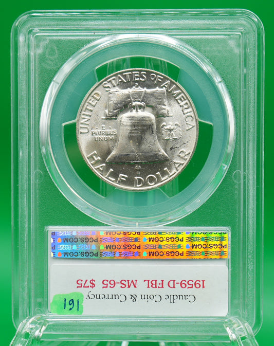 1959-D Franklin Half MS 65 FBL PCGS (161)