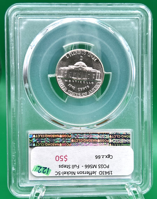 1943-D Jefferson Nickel MS 66 FS PCGS (122)