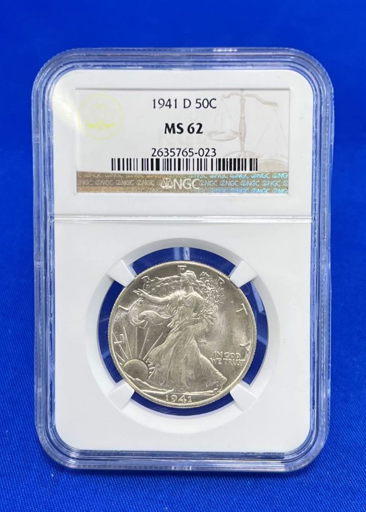 1941-D Walking Liberty Half Dollar MS 62 NGC (4)