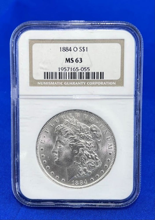 1884-O Morgan Dollar MS 63 NGC (9)