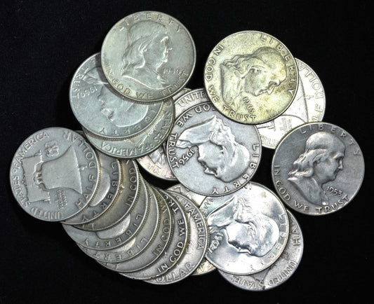 Full Roll - 20 Franklin Half Dollars (34)