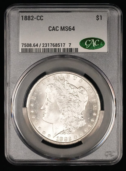1882-CC Morgan Dollar MS 64 CAC (2)
