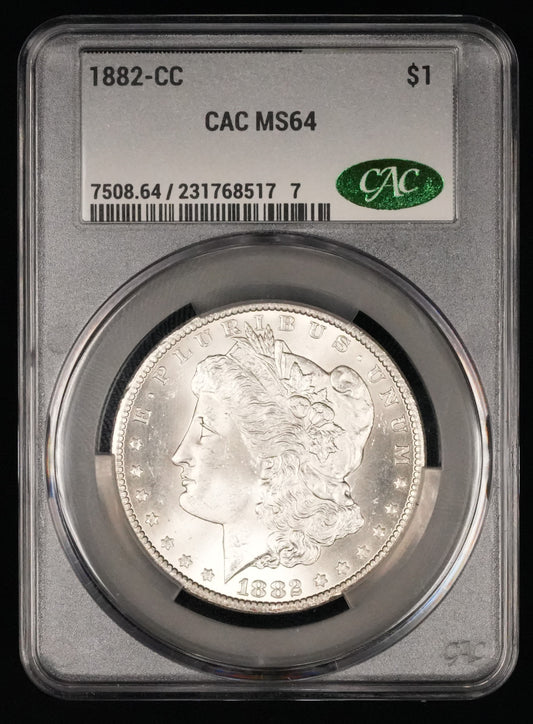 1882-CC Morgan Dollar MS 64 CAC (2)