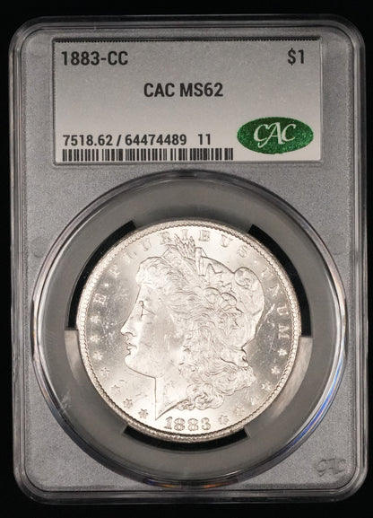 1883-CC Morgan Dollar MS 62 CAC (3)