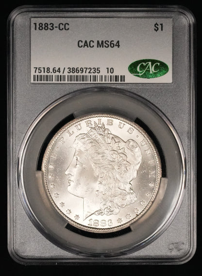 1884-CC Morgan Dollar MS 64 CAC (7)