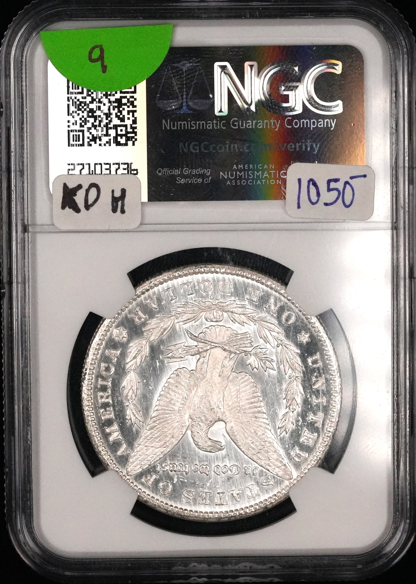 1880-CC Morgan Dollar MS 63 PL NGC (9)