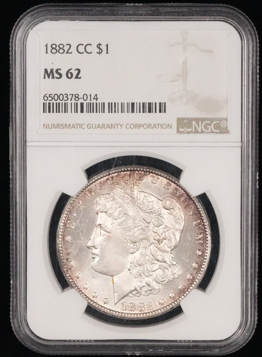 1882-CC Morgan Dollar MS 62 NGC (10)