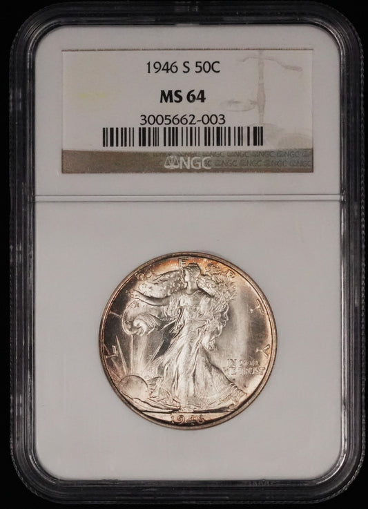1946-S Walking Liberty Half Dollar MS 64 NGC (15)