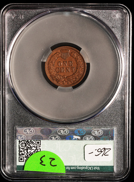 1908-S Indian Head Cent AU 50 BN CAC (23)