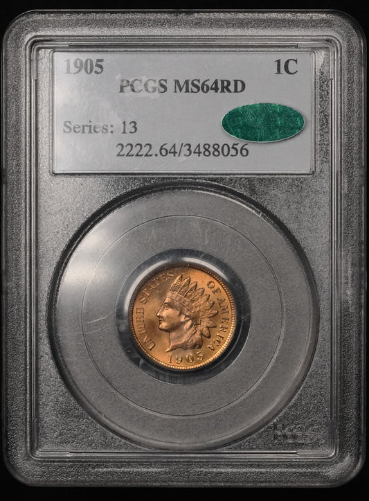 1905 Indian Head Cent MS 64 RD CAC PCGS (25)