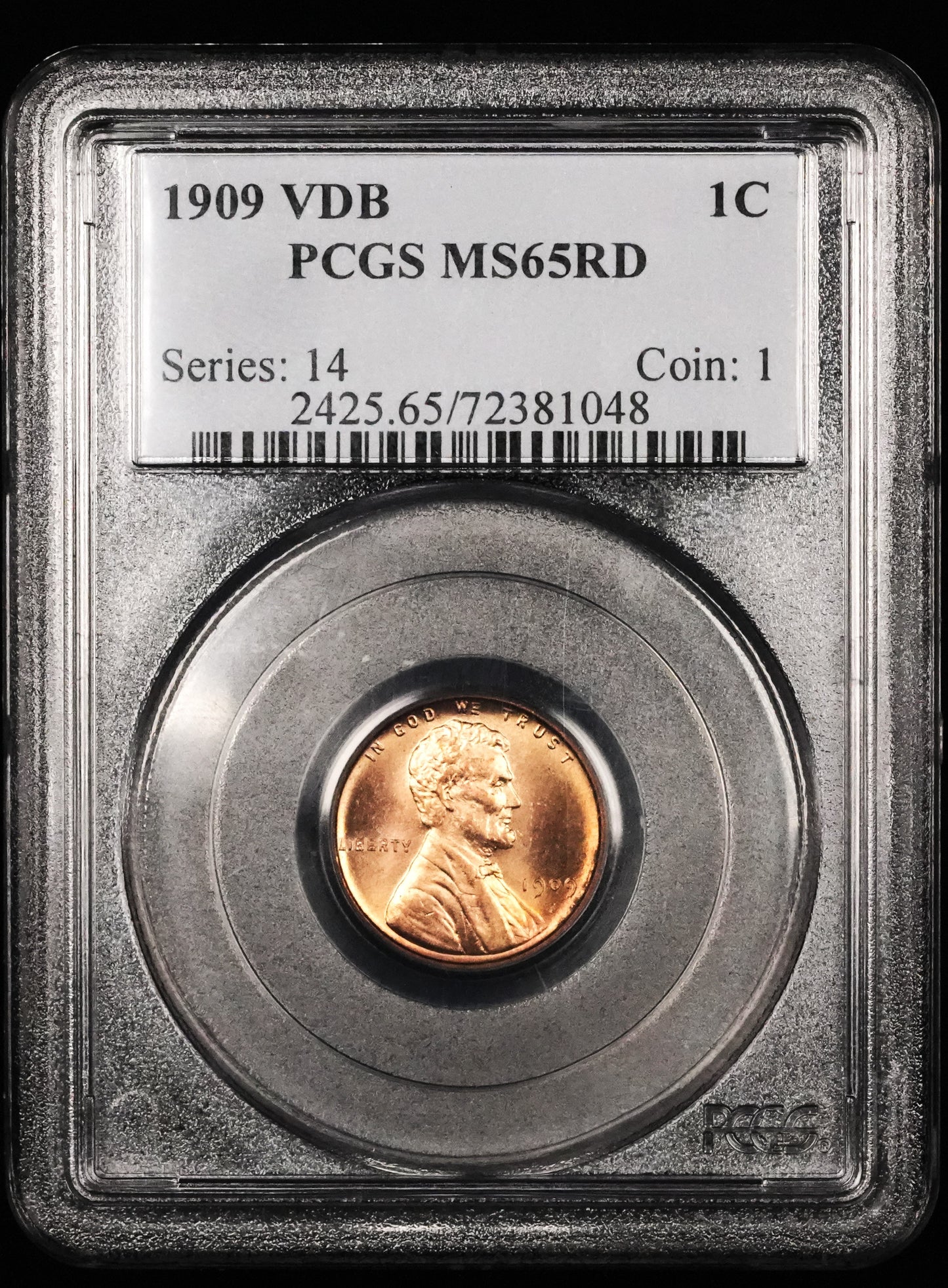 1909 VDB Penny MS 65 RD PCGS (26)