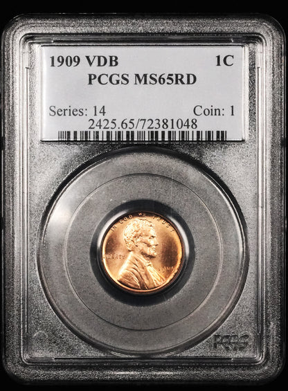 1909 VDB Penny MS 65 RD PCGS (26)