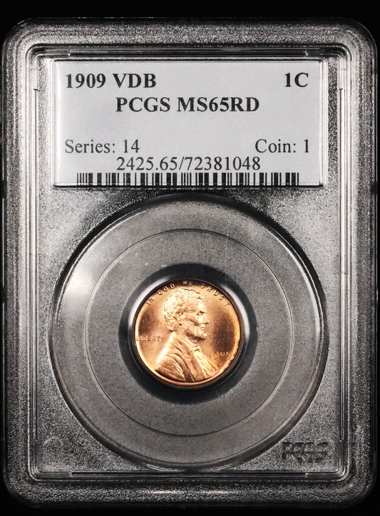 1909 VDB Penny MS 65 RD PCGS (26)