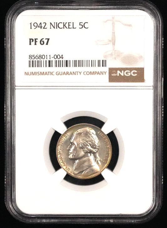 1942 Jefferson Nickel PF 67 NGC (28)