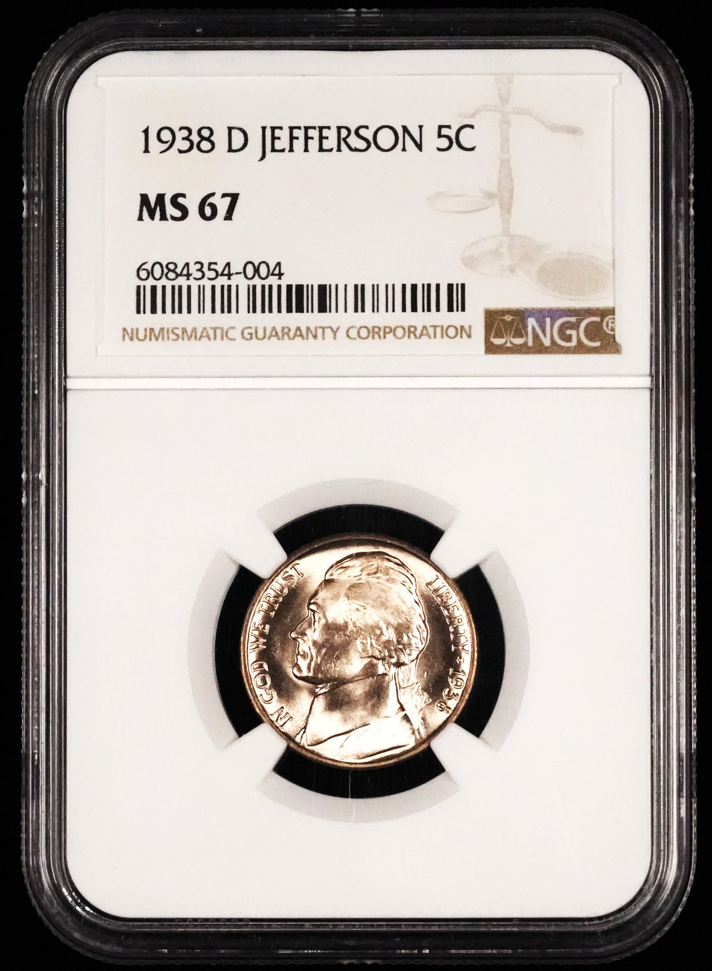 1938-D Jefferson Nickel MS 67 NGC (30)