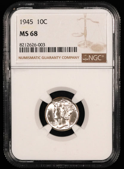 1945 Mercury Dime MS 68 NGC (32)