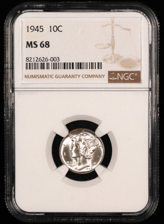 1945 Mercury Dime MS 68 NGC (32)