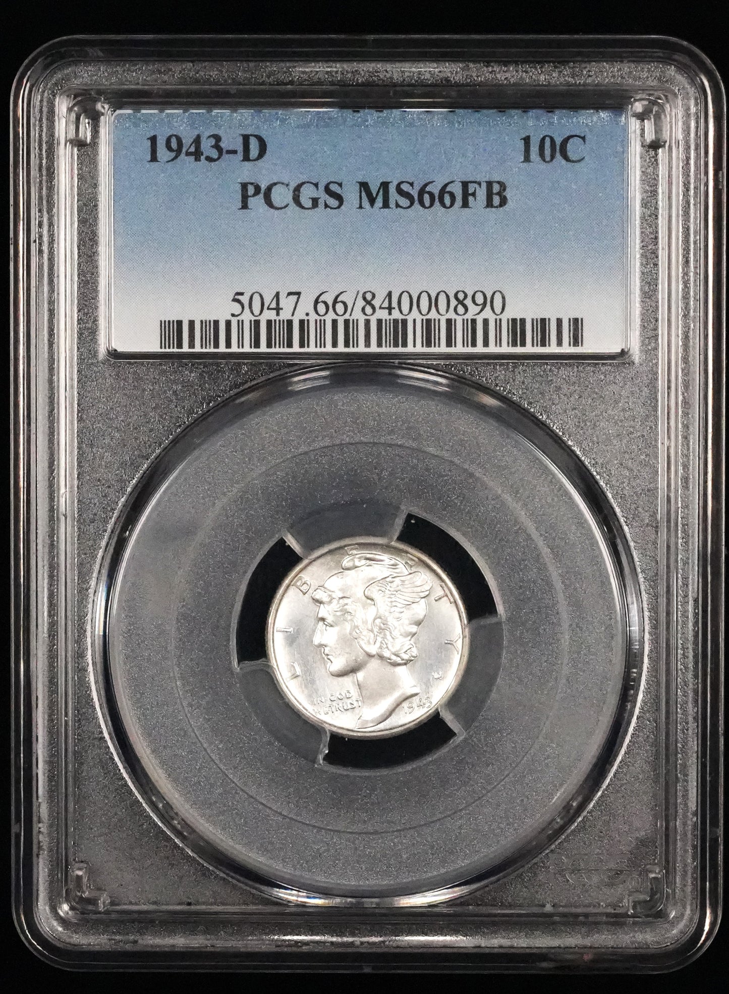 1943-D  Mercury Dime MS 66 FB PCGS (33)