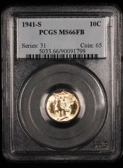 1941-S Mercury Dime MS 66 FB PCGS (38)
