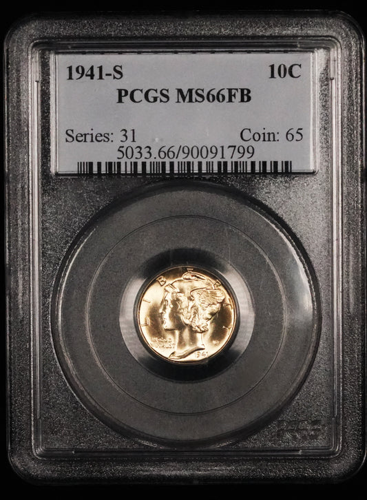 1941-S Mercury Dime MS 66 FB PCGS (38)