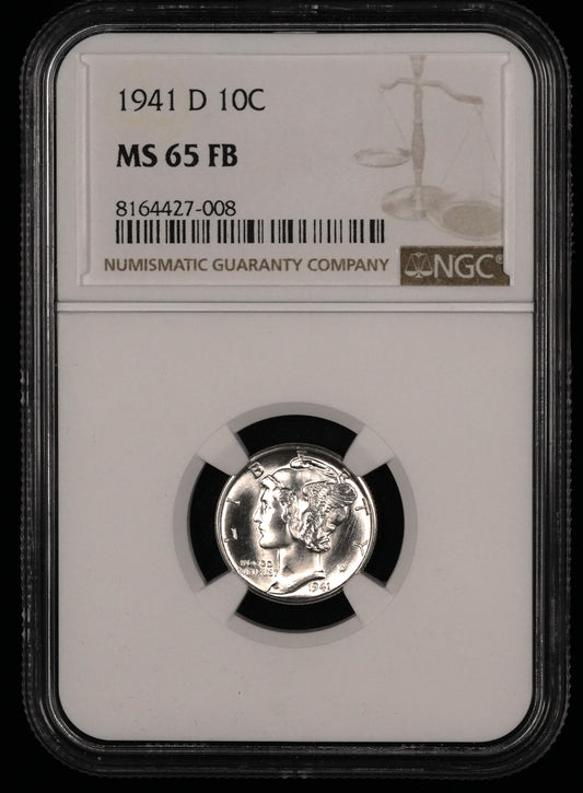 1941-D  Mercury Dime MS 65 FB NGC (40)