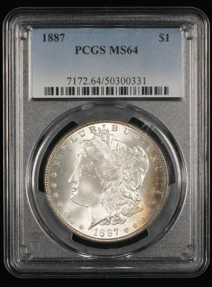 1887 Morgan Dollar MS 64 PCGS (43)