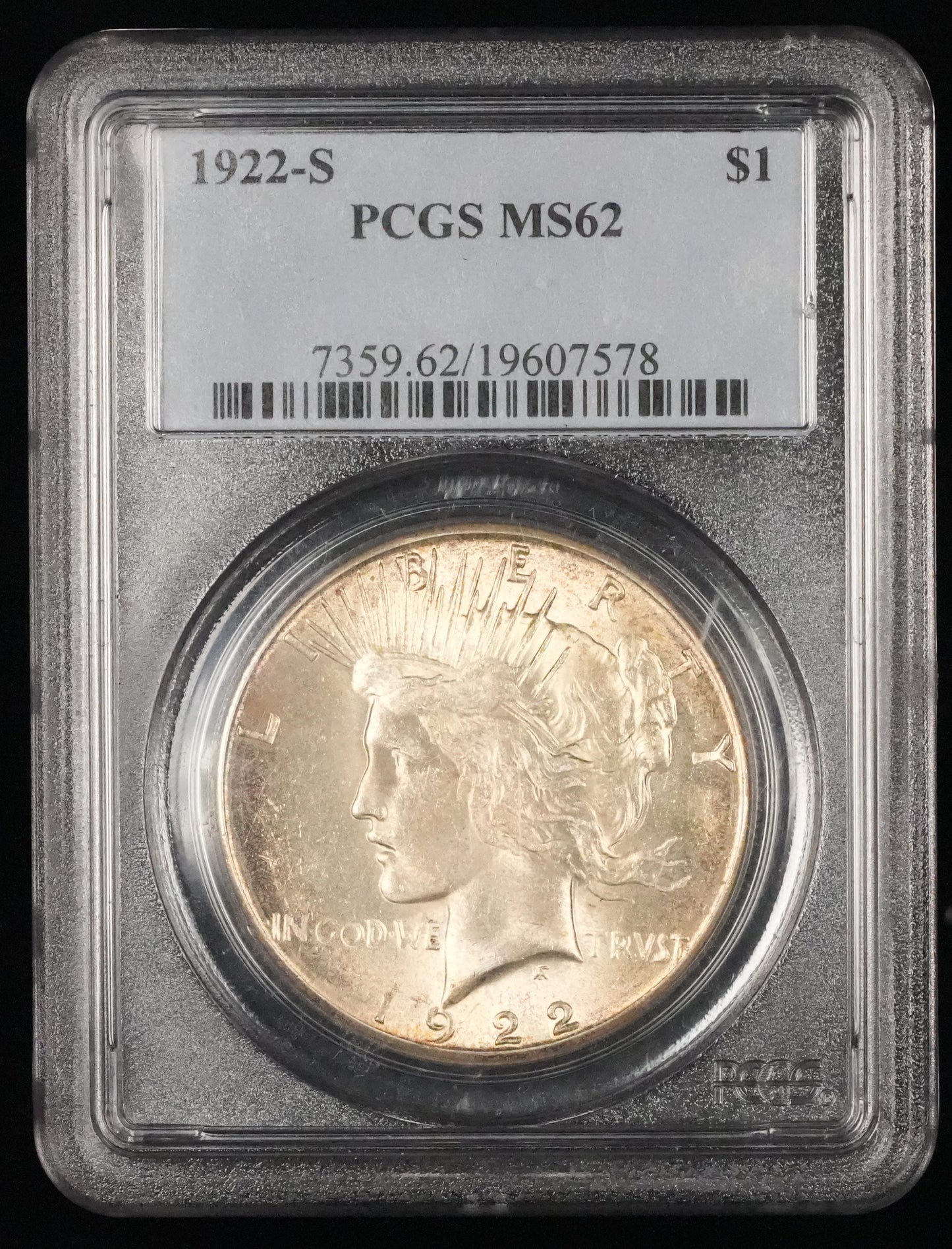 1922-S Peace Dollar MS 62 PCGS (47)