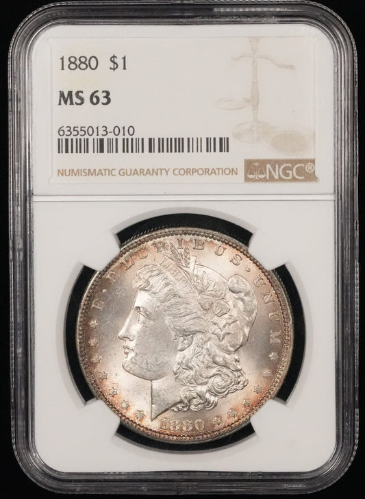 1880 Morgan Dollar MS 63 NGC (49)