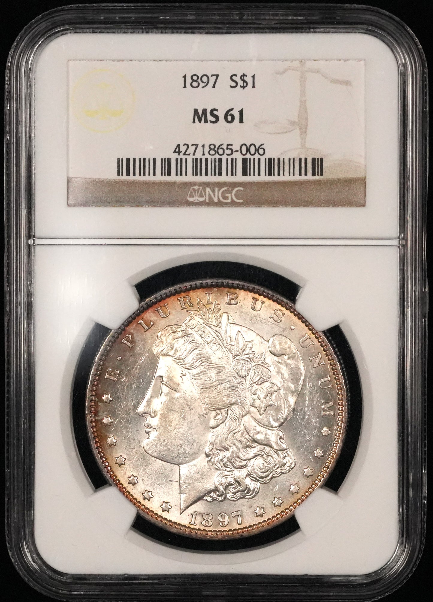 1897 Morgan Dollar MS 61 NGC (52)