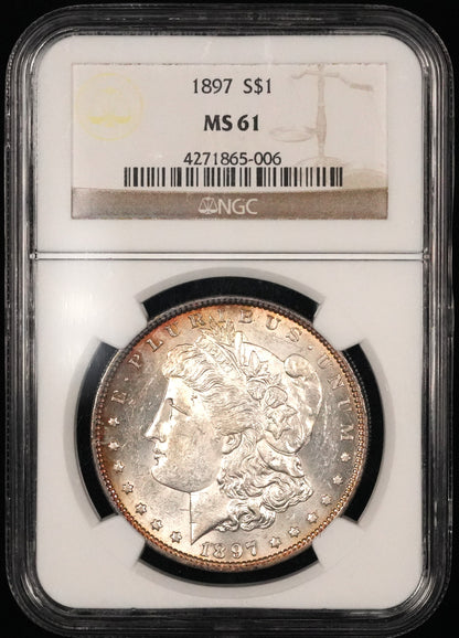 1897 Morgan Dollar MS 61 NGC (52)