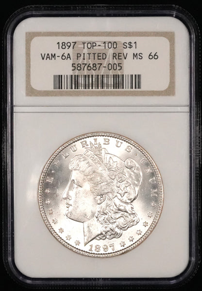 1897 Top 100 VAM-6A PITTED REV MS 66 NGC (53)