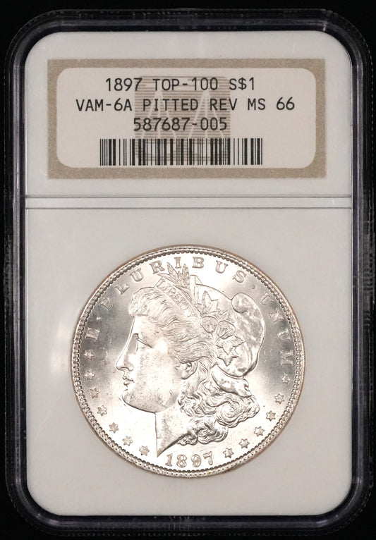 1897 Top 100 VAM-6A PITTED REV MS 66 NGC (53)
