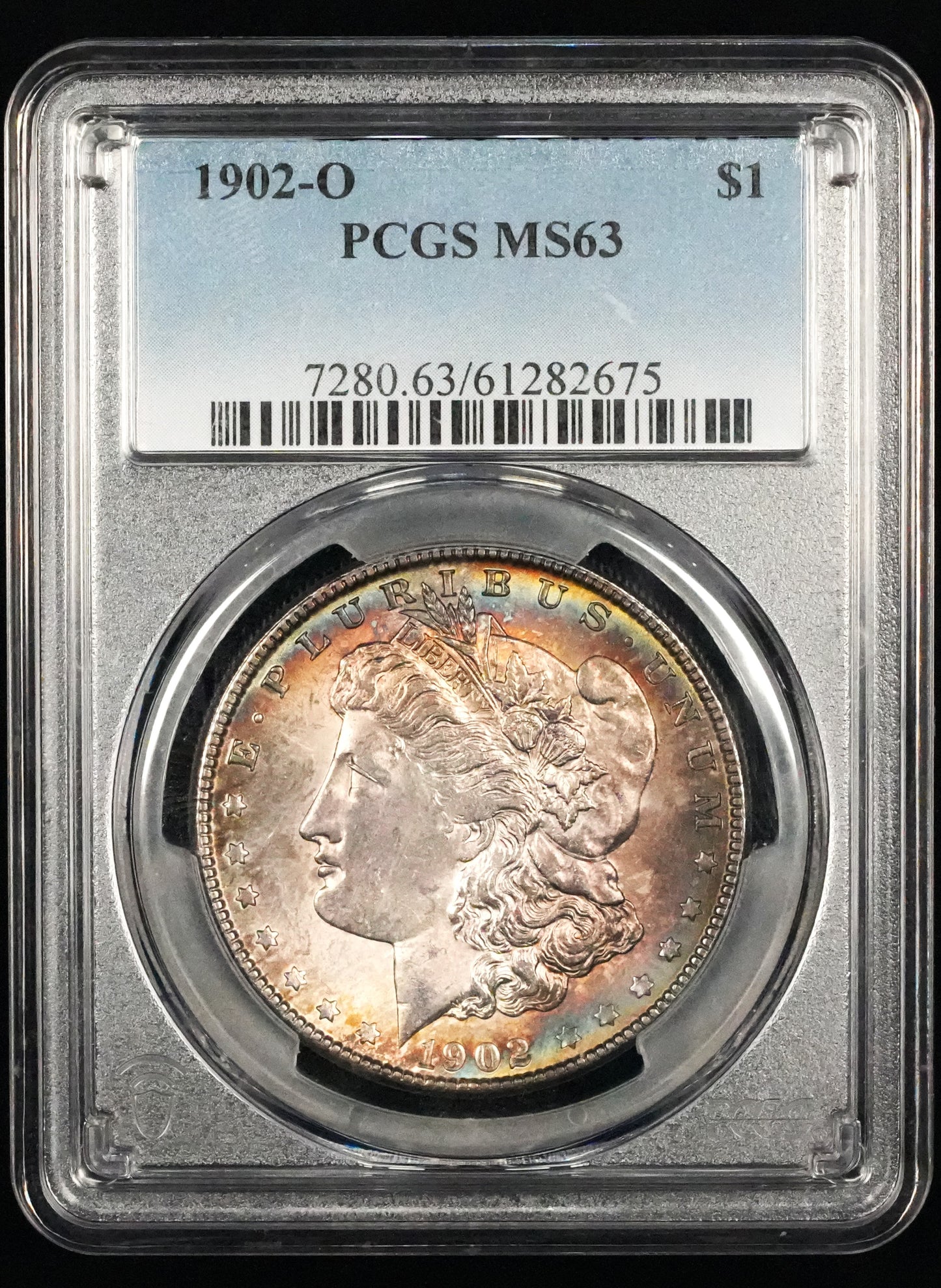 1902-O TONED Morgan Dollar MS 63 PCGS (57)