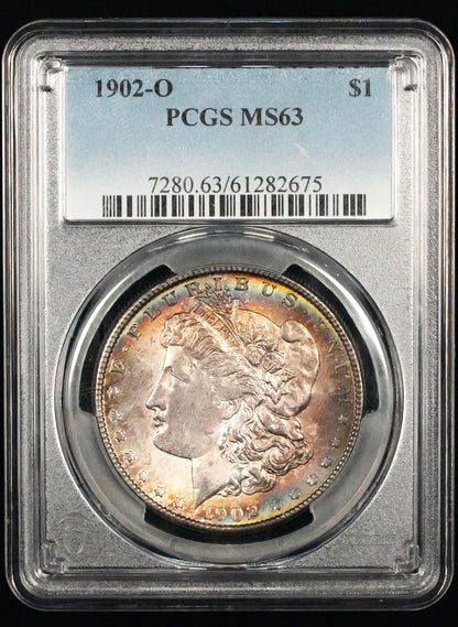 1902-O TONED Morgan Dollar MS 63 PCGS (57)