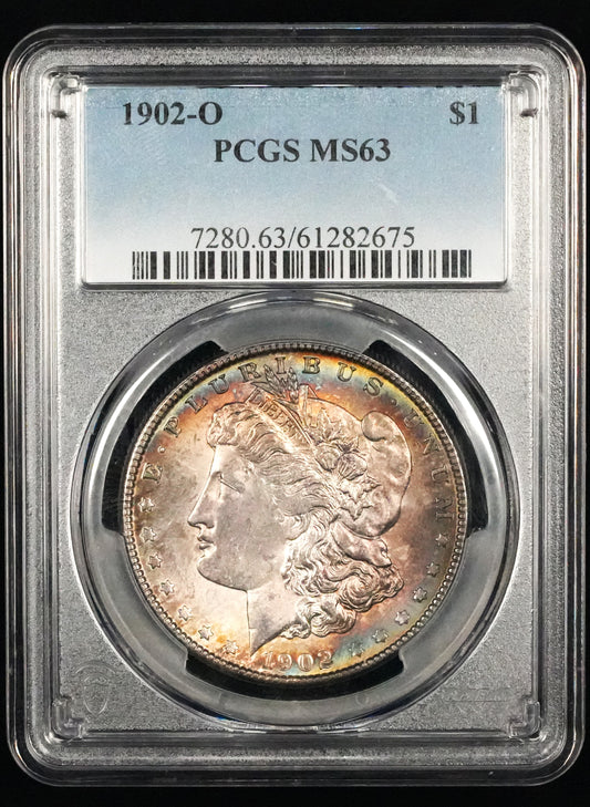 1902-O TONED Morgan Dollar MS 63 PCGS (57)