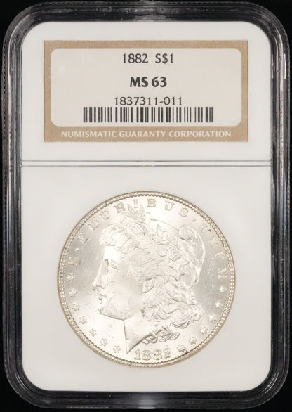 1882 Morgan Dollar MS 63 NGC (59)
