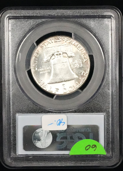 1958 Benjamin Franklin Half Dollar MS 64 PCGS (60)