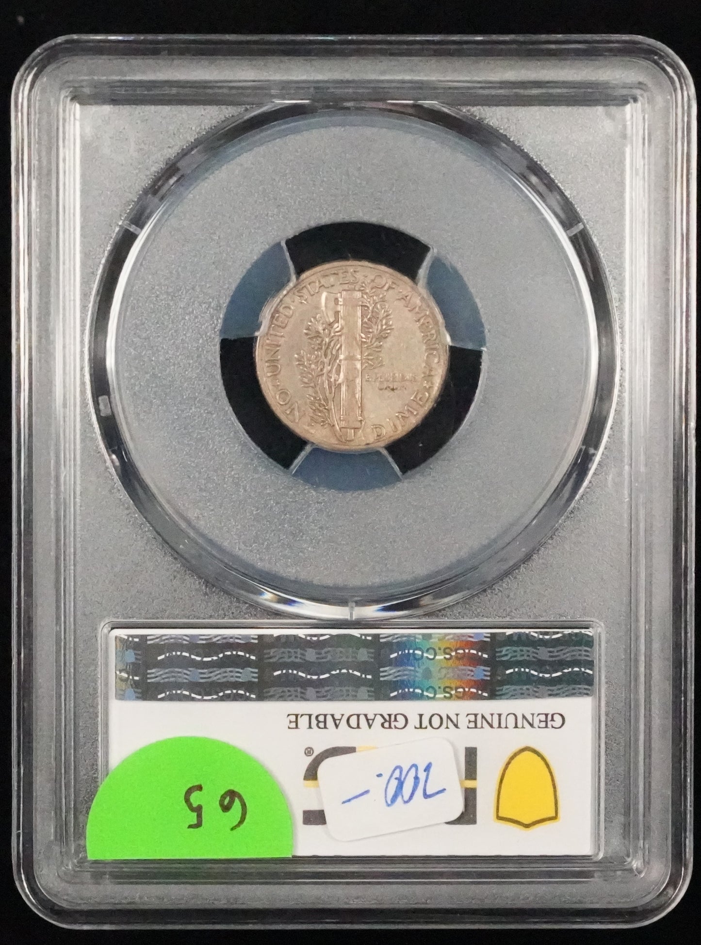 1942/1 Mercury Dime Scratch-XF Details PCGS (65)