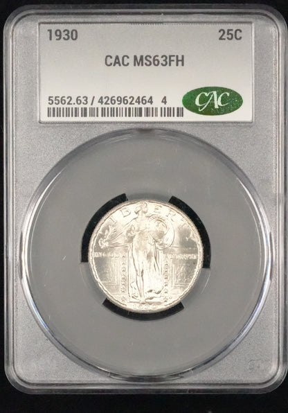 1930 Standing Liberty Quarter MS 63 FH CAC (68)