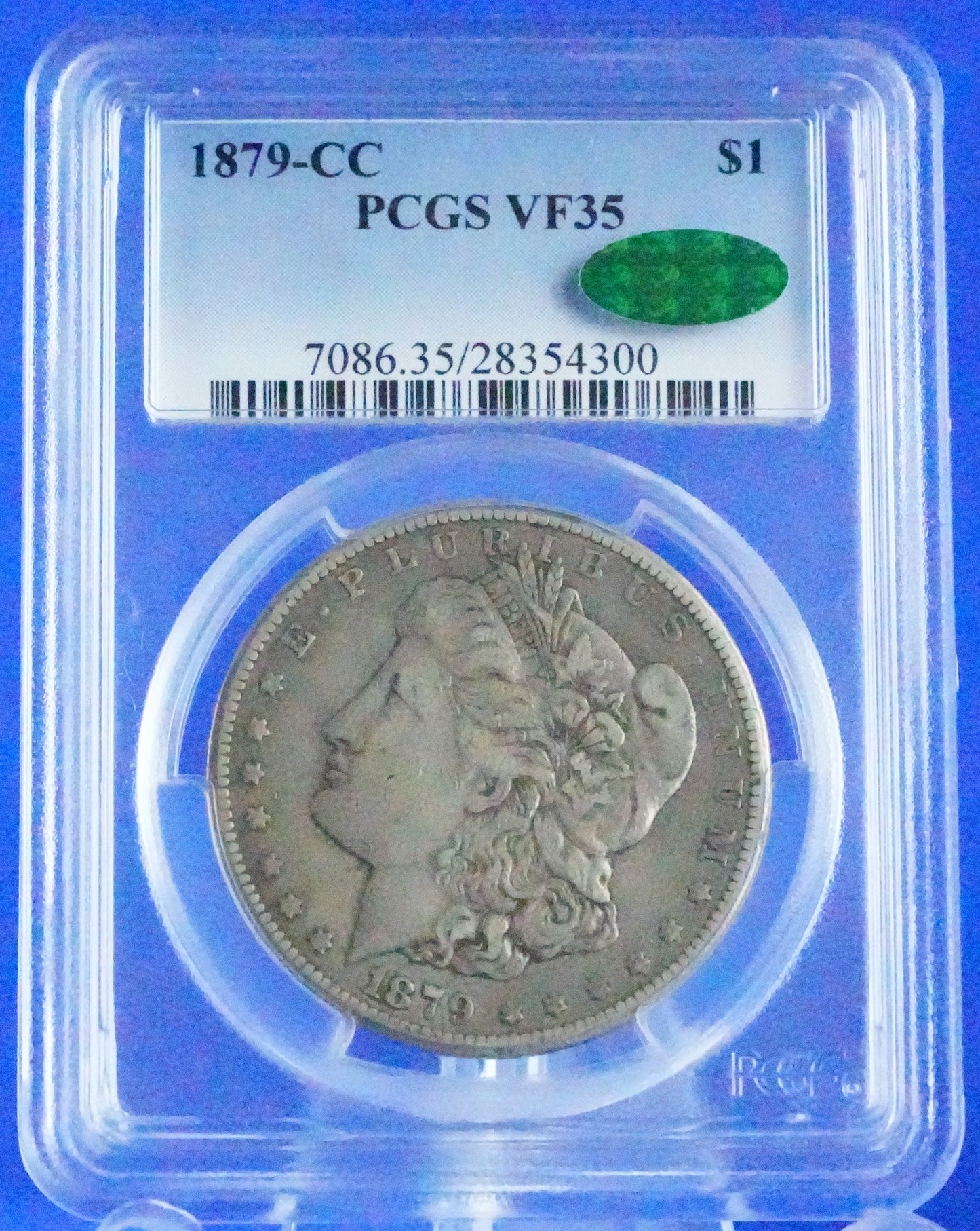 1879-CC Morgan Dollar PCGS Graded VF-35 w/ CAC Sticker (85)