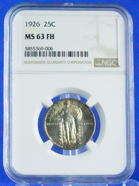1926 Standing Liberty Quarter NGC Graded MS-63 FULL HEAD (88)