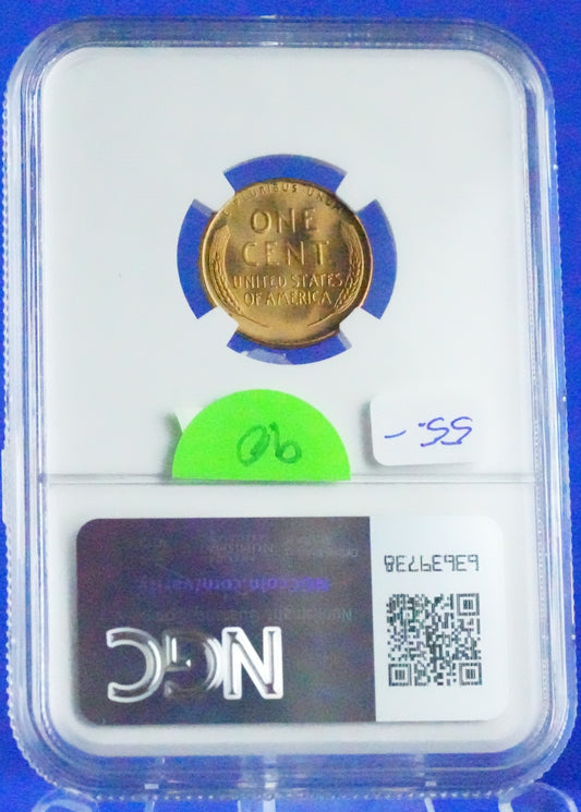 1952-S Lincoln Cent NGC Graded MS-66 RD (90)