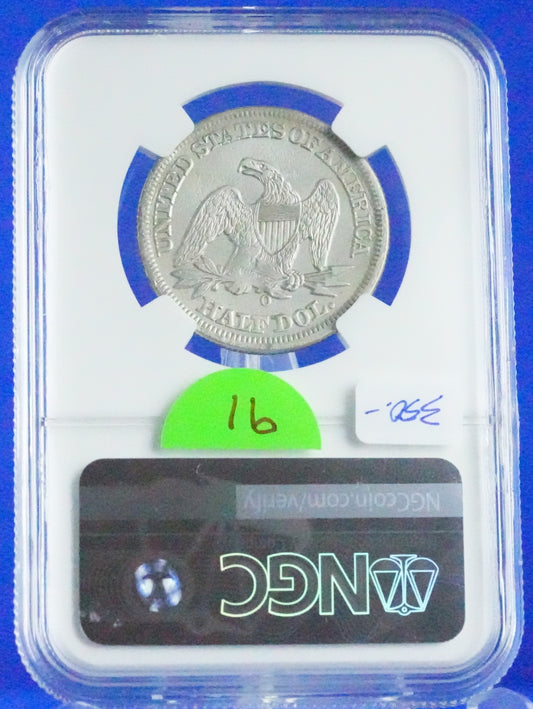 1854-O Seated Liberty Half - SS REPUBLIC SHIPWRECK (91)