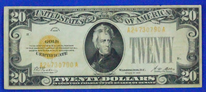 1928 $20 Gold Certificate (95)