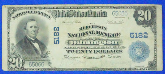 1902 $20 National Bank Note - Wilmington, NC - The Murchison Nat. Bank (102)